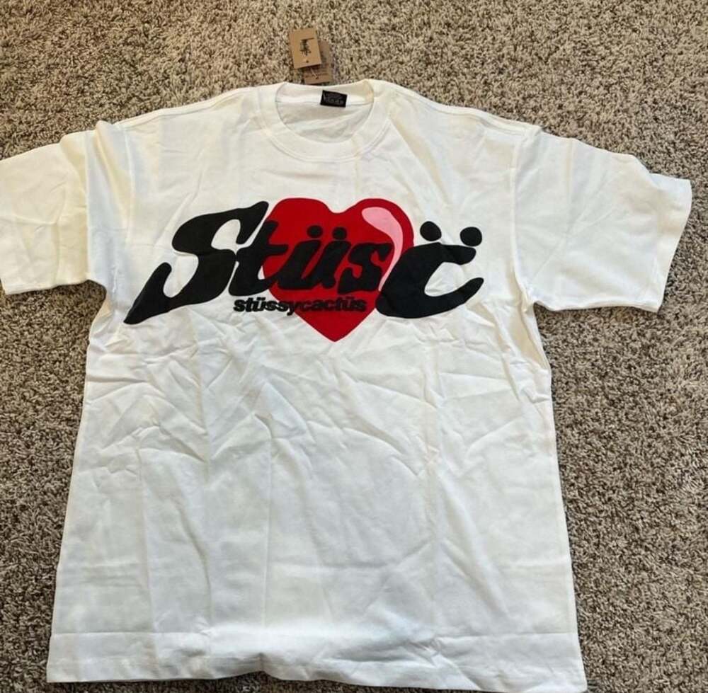 Stüssy x Cactus Plant Flea Market Heart T-Shirt White Size XL